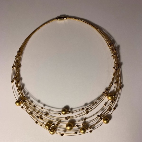 Gold Orb Chocker Necklace - Picture 1 of 5